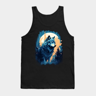 Wolf at Night Tank Top